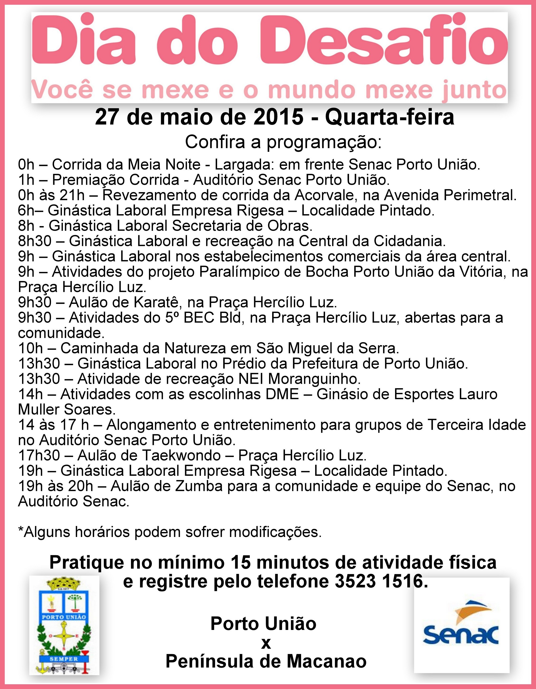 Read more about the article 27 de maio é o Dia do Desafio!