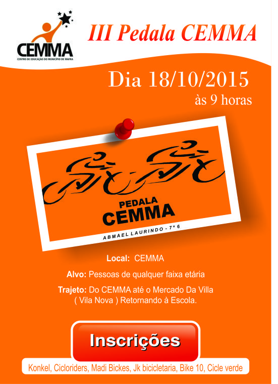 Read more about the article III Pedala CEMMA transferido para o dia 18 de outubro