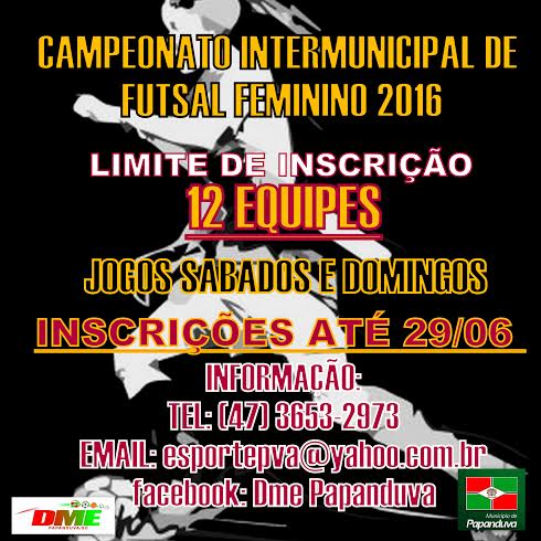 Read more about the article Inscrições Abertas para o Campeonato intermunicipal de Futsal Feminino