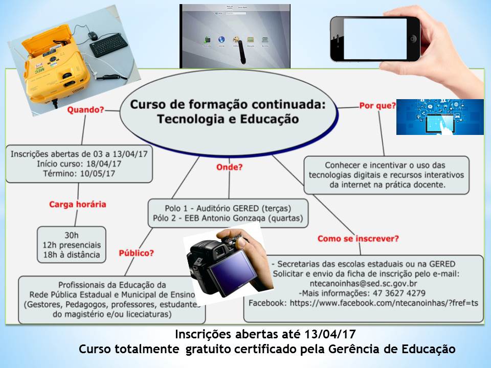 Read more about the article Gerência de Educação de Canoinhas abre inscrições para nova turma do Curso “Tecnologias e Educação”