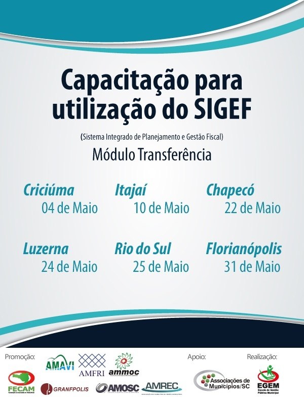 Read more about the article Capacitações para utilização do SIGEF estão com inscrições abertas