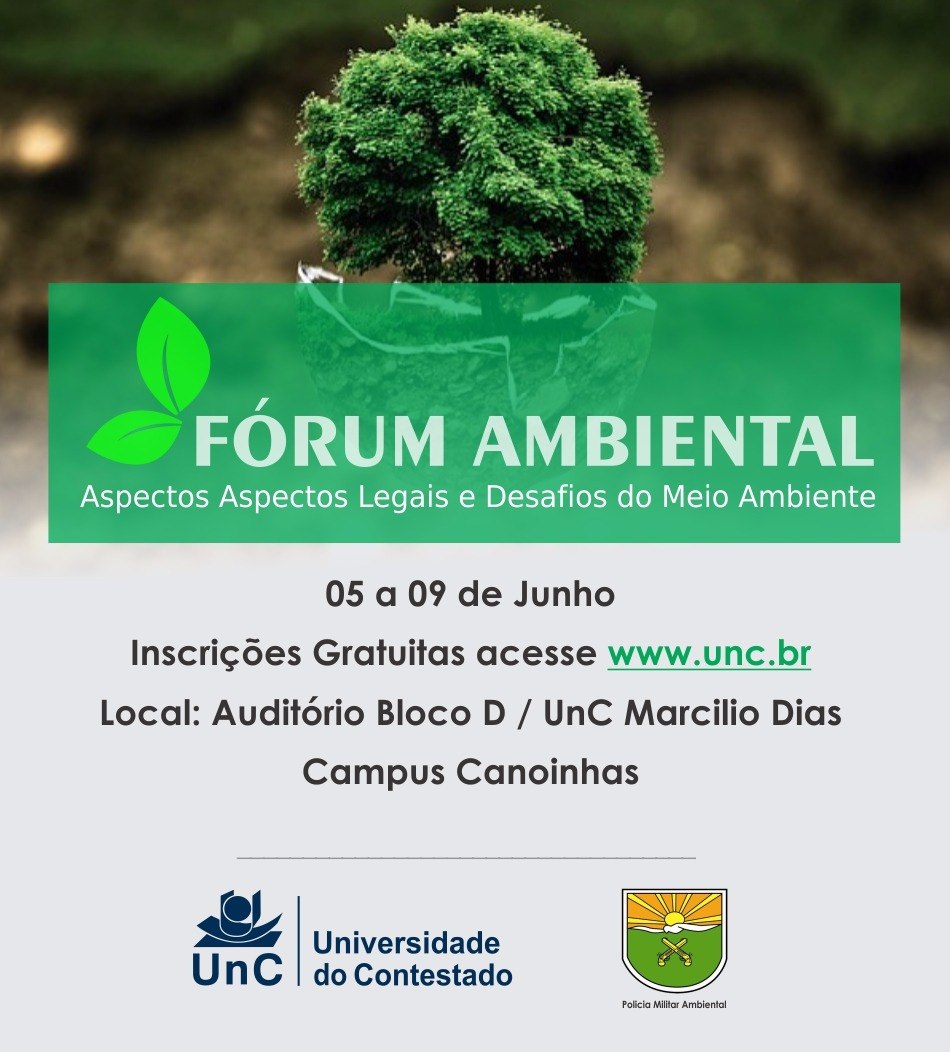 Read more about the article Polícia Militar Ambiental de Canoinhas realiza em parceria com a UnC, Fórum da Semana do Meio Ambiente