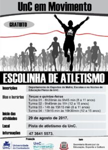 Read more about the article UnC abre inscrições gratuitas para escolinha de atletismo