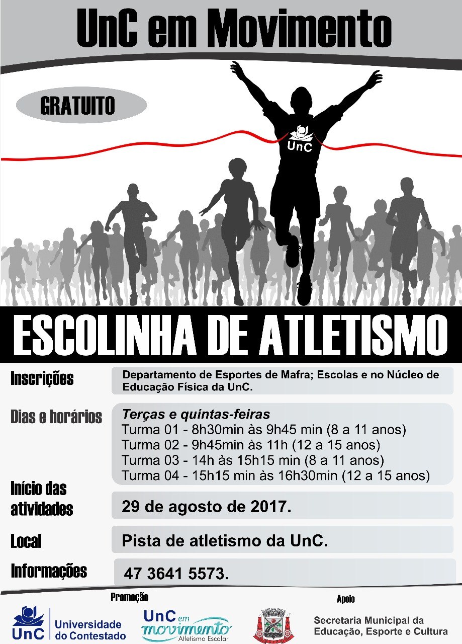 You are currently viewing UnC abre inscrições gratuitas para escolinha de atletismo