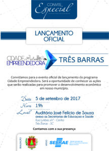 Read more about the article Programa Cidade Empreendedora será lançado na terça-feira em Três Barras