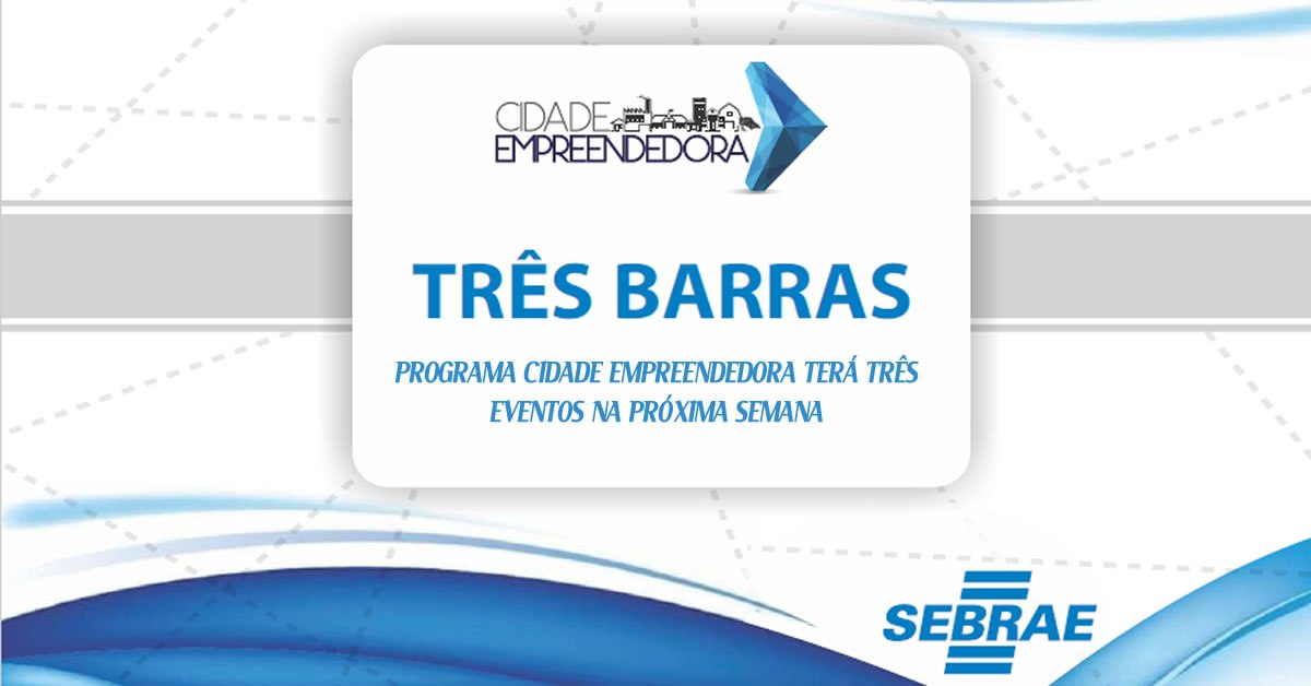 Read more about the article Programa Cidade Empreendedora terá três eventos na próxima semana