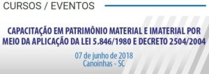 Read more about the article Capacitação em Patrimônio Material e Imaterial por Meio da Aplicação da Lei 5.846/1980 e Decreto 2504/2004