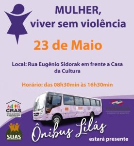 Read more about the article Ônibus do Programa Mulher: Viver sem Violência estará em Papanduva na próxima quarta-feira, 23.