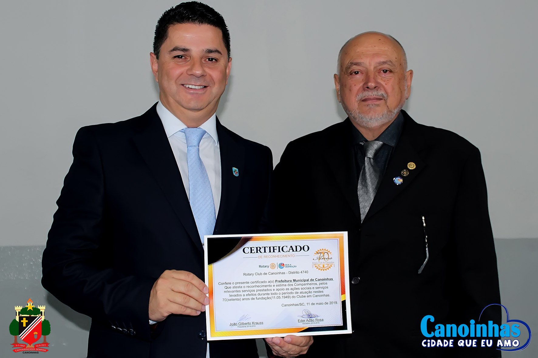 Read more about the article Prefeitura de Canoinhas é homenageada pelo Rotary Club