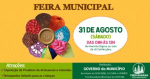 Read more about the article Feira de artesanato e produtos colonias em Três Barras