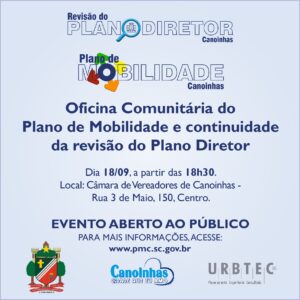 Read more about the article Oficina comunitária de diretrizes e propostas dos planos Diretor e de Mobilidade em Canoinhas