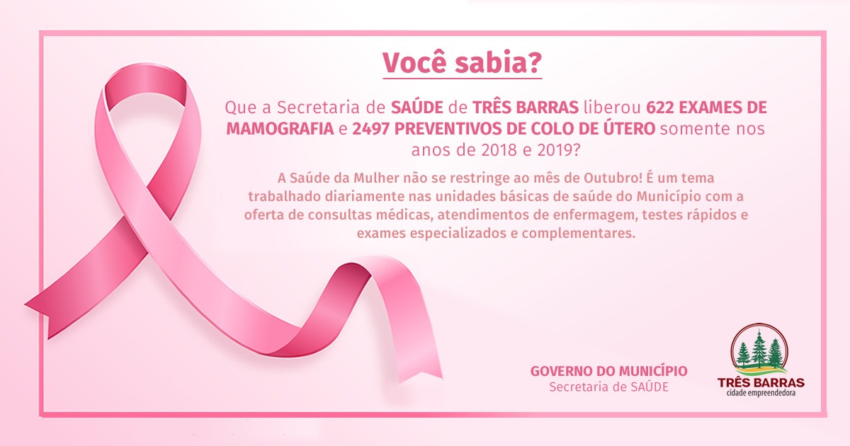 Read more about the article Três Barras trabalha a saúde da mulher de forma permanente, eficaz e ágil durante o ano todo