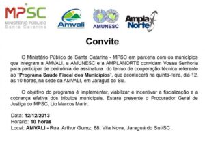 Read more about the article Mistério Público assina termo de cooperação técnica com os municípios que integram a AMVALI, AMUNESC e AMPLANORTE