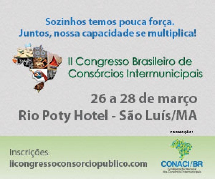 You are currently viewing Abertas inscrições para o II Congresso Brasileiro de Consórcios Intermunicipais