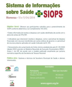 Read more about the article Curso sobre Sistema de Informações Sobre Saúde – SIOPS está com inscrições abertas