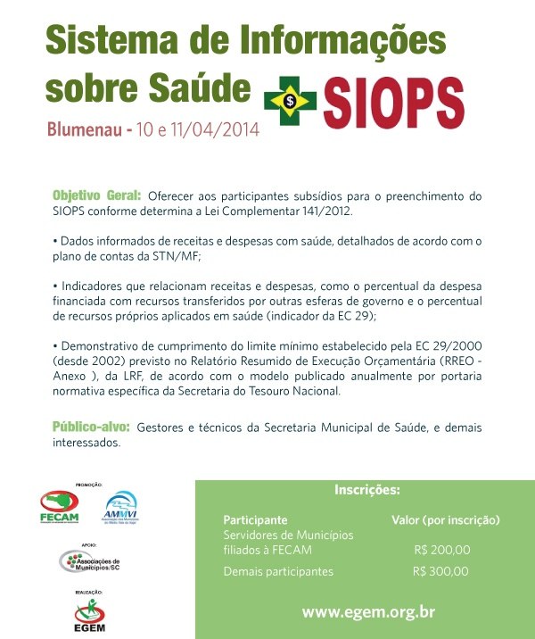 You are currently viewing Curso sobre Sistema de Informações Sobre Saúde – SIOPS está com inscrições abertas