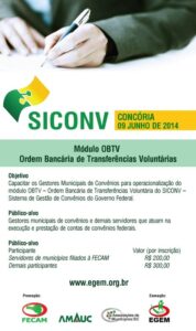 Read more about the article Oportunidade de profissionalização para gestores municipais que atuam na execução e prestação de contas de convênios federais