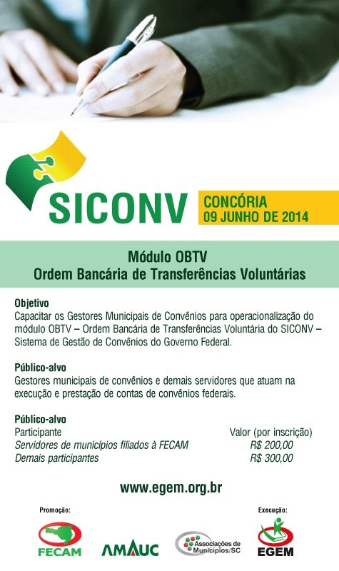 You are currently viewing Oportunidade de profissionalização para gestores municipais que atuam na execução e prestação de contas de convênios federais