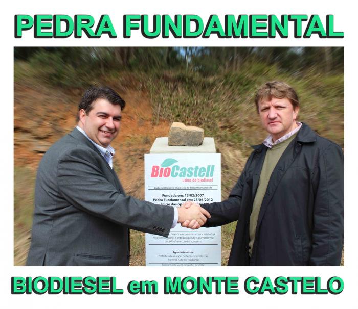 Read more about the article Lançamento da Pedra fundamental da usina de Biodiesel em Monte Castelo