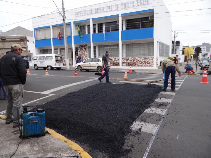 Read more about the article Ruas da área central de Porto União recebem pinturas nessa semana